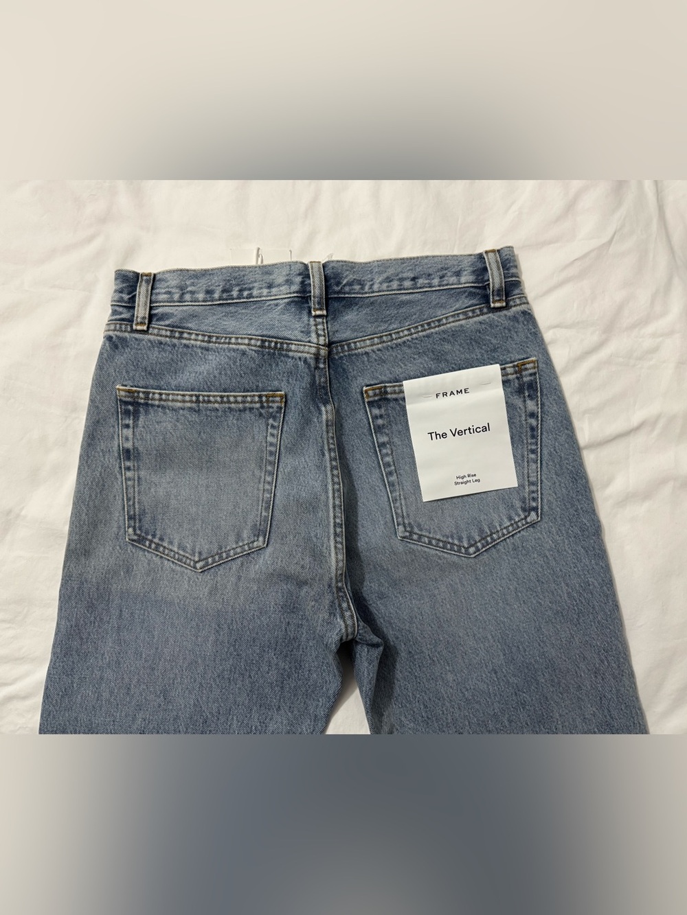 NWT FRAME The Vertical Women's Blue High-rise Straight-leg Jeans Size 27 - Picture 8 of 10